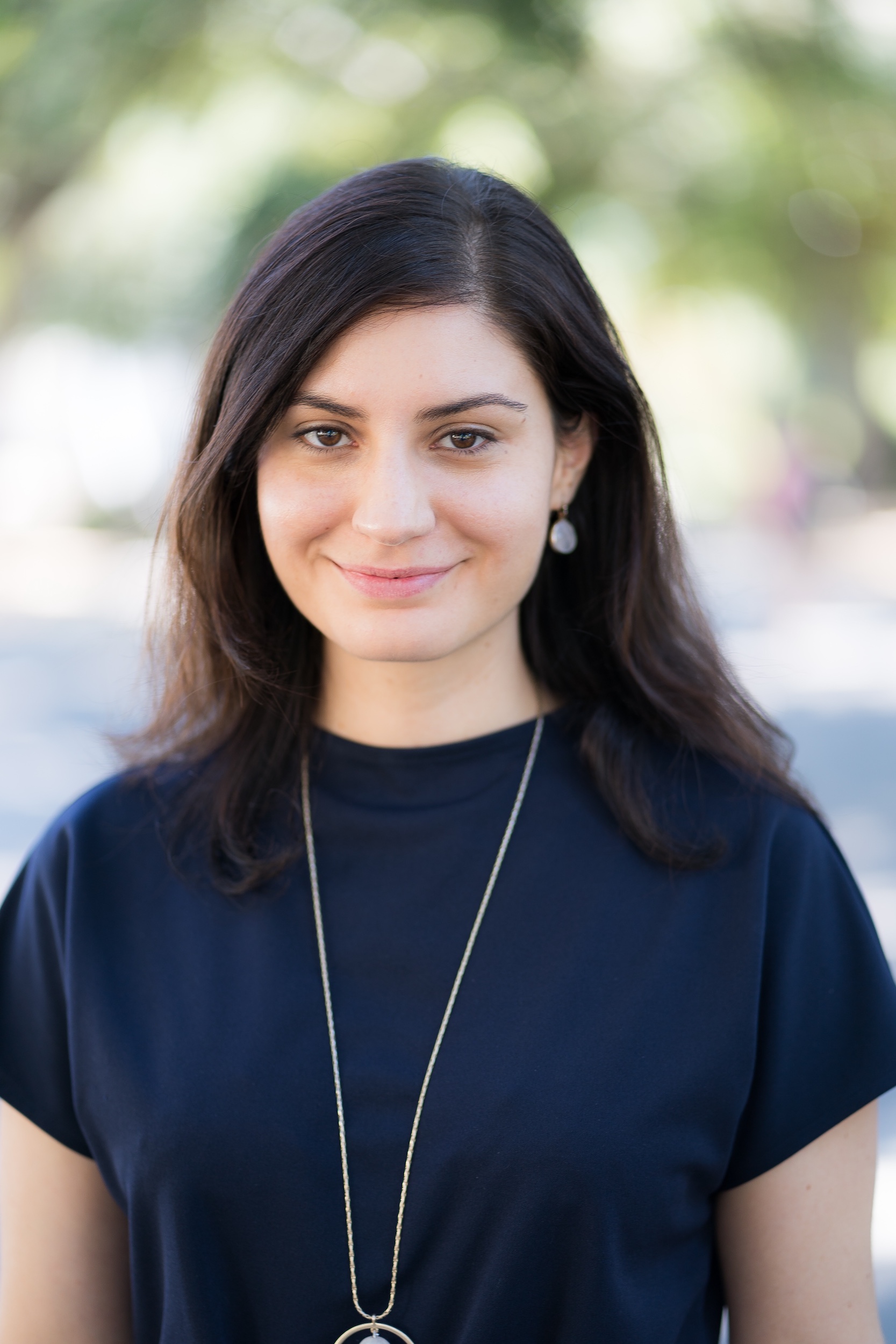 Headshort of Alexandra Papoutsaki from 2017 in front of the Smith Campus Center